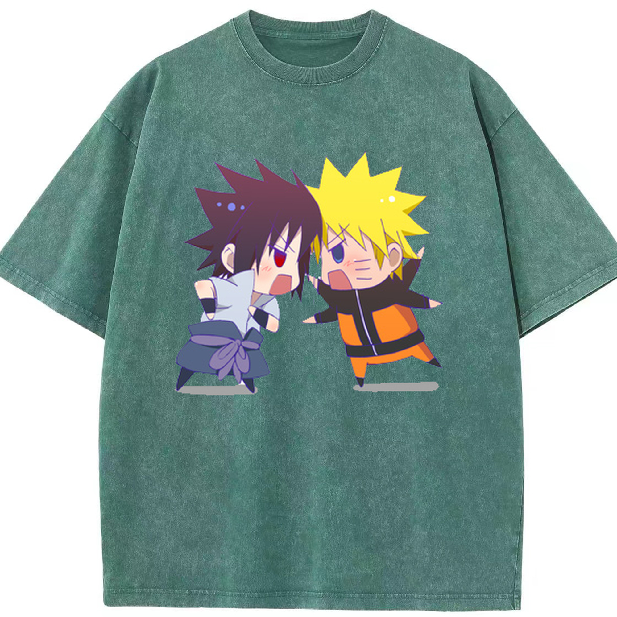 （画像用） NARUTO -ナルト- うずまき ナルト Uzumaki Naruto 綿100% ヴィンテージ風 半袖Tシャツ（フロントプリント）